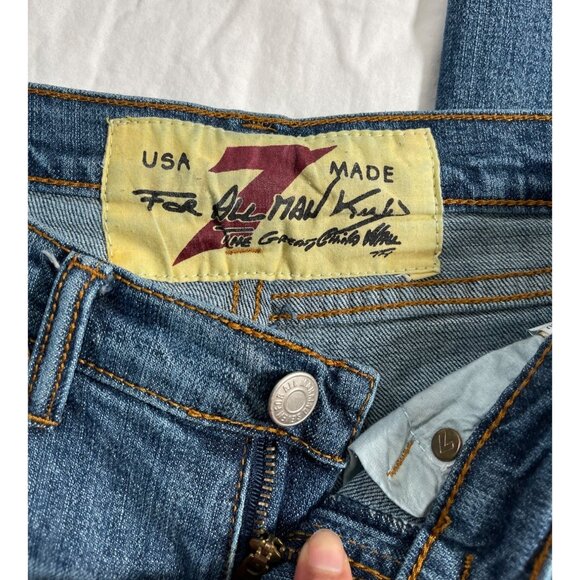 Vtg 7 For All Mankind Bootcut Jeans Women's The Great Wall of China Rhinestones - Picture 3 of 9